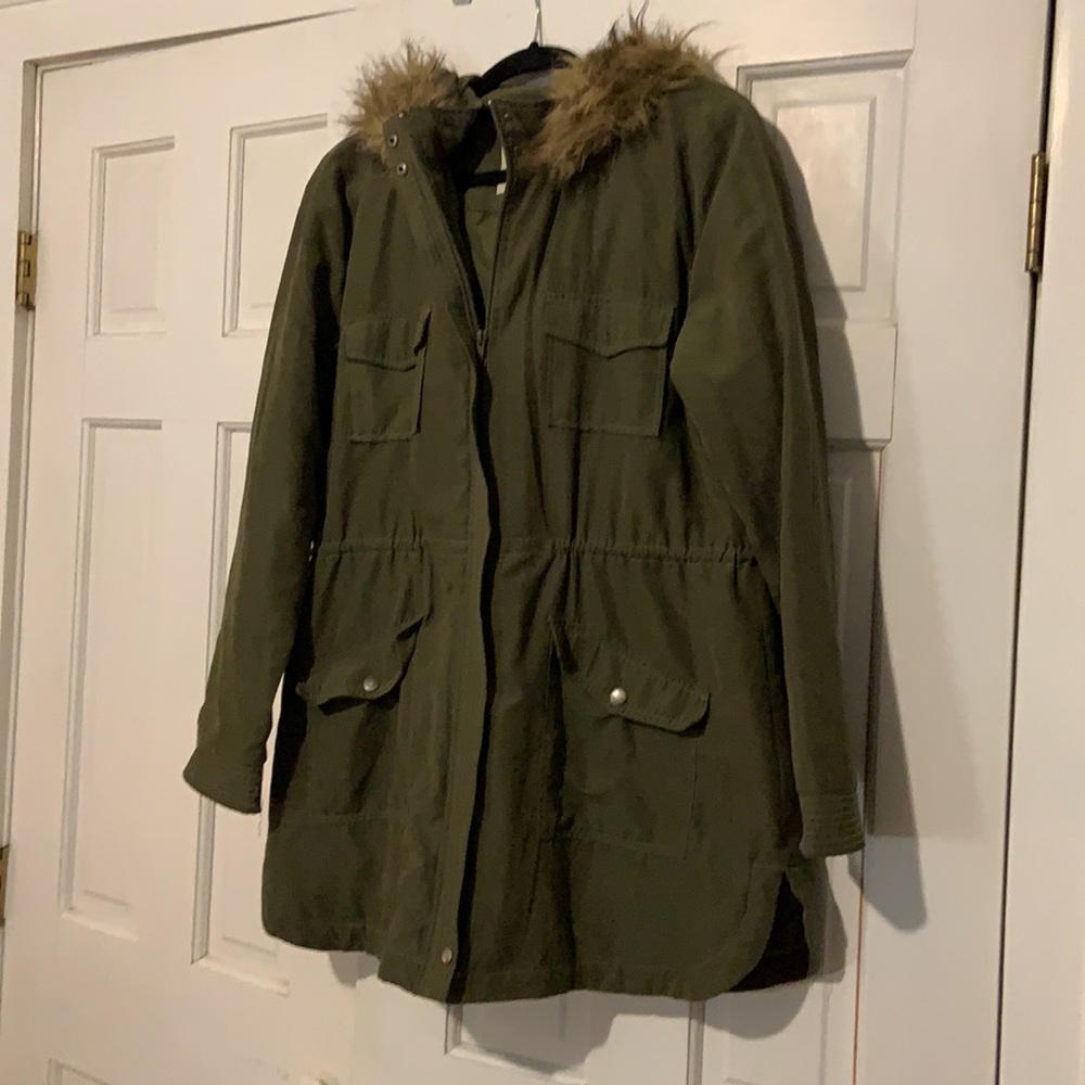 DONATED❗️ Green Utility Suede Jacket 💚❄️